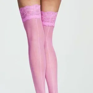 Victoria's secret lace top thigh highs hot sale